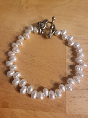 White Pearls Bracelet - image1